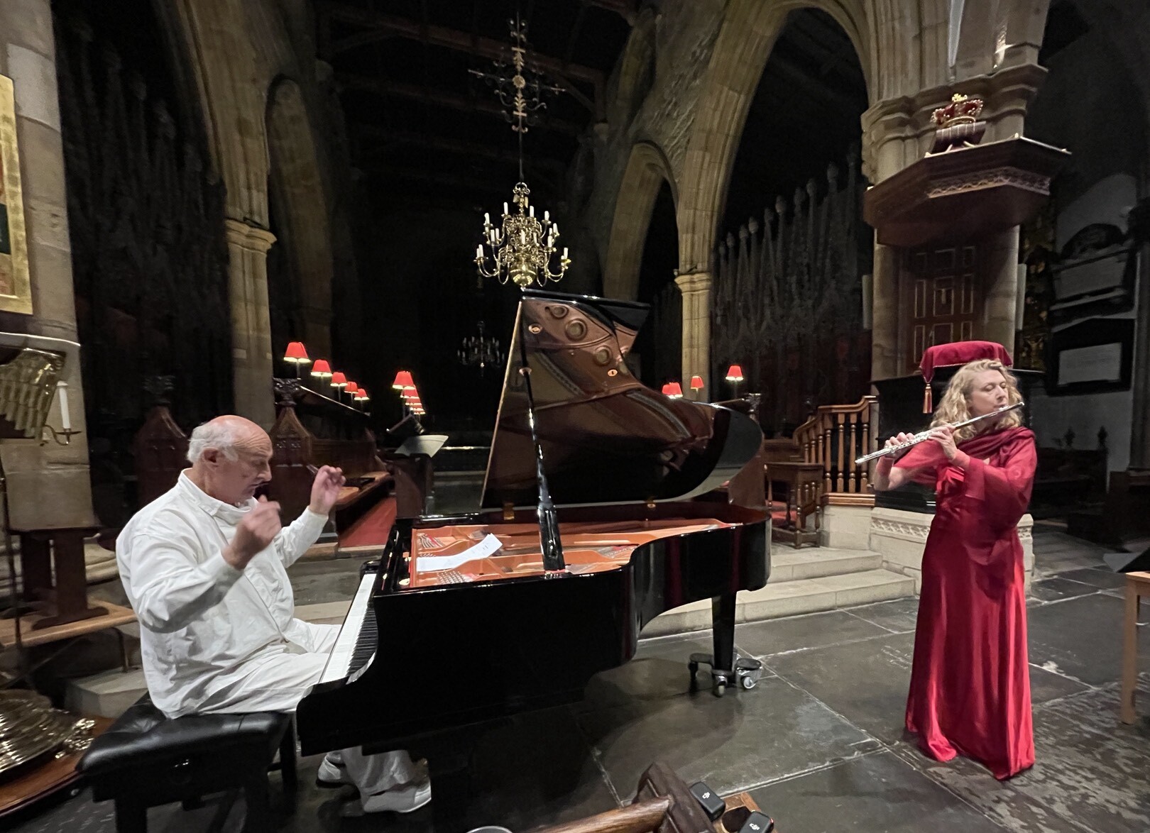 edward cowie and laura chislett at lancaster priory